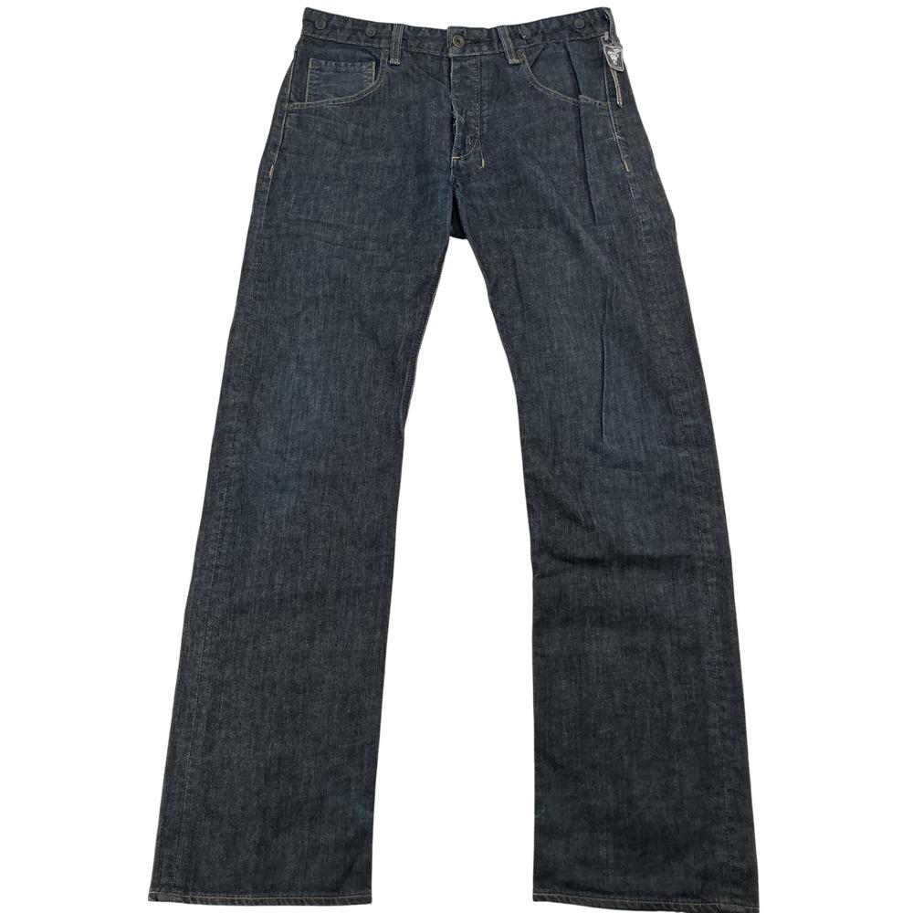 Rag & Bone Jeans Mens 32x33 Blue Straight Leg Button Fly Made In USA Vintage NWT